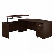 SERIES C 72W X 36D 3 POSITION BOW FRONT SIT TO STAND L SHAPED DESK WITH MOBILE FILE CABINET. VIDEO BELOW. <FONT COLOR=GREEN>-FREE SHIPPING-</FONT> SERIES C 72W X 36D 3 POSITION BOW FRONT SIT TO STAND L SHAPED DESK WITH MOBILE FILE CABINET. VIDEO BELOW. <FONT COLOR=GREEN>-FREE SHIPPING-</FONT>