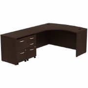 SERIES C BOW FRONT LEFT HANDED L SHAPED DESK WITH 2 MOBILE PEDESTALS.  <FONT COLOR=GREEN>-FREE SHIPPING-</FONT> SERIES C BOW FRONT LEFT HANDED L SHAPED DESK WITH 2 MOBILE PEDESTALS.  <FONT COLOR=GREEN>-FREE SHIPPING-</FONT>