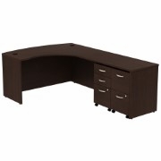 SERIES C BOW FRONT RIGHT HANDED L SHAPED DESK WITH 2 MOBILE PEDESTALS.  <FONT COLOR=GREEN>-FREE SHIPPING-</FONT> SERIES C BOW FRONT RIGHT HANDED L SHAPED DESK WITH 2 MOBILE PEDESTALS.  <FONT COLOR=GREEN>-FREE SHIPPING-</FONT>