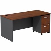 SERIES C DESK WITH 2 DRAWER MOBILE PEDESTAL.  <FONT COLOR=GREEN>-FREE SHIPPING-</FONT>