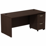 SERIES C DESK WITH 2 DRAWER MOBILE PEDESTAL.  <FONT COLOR=GREEN>-FREE SHIPPING-</FONT>