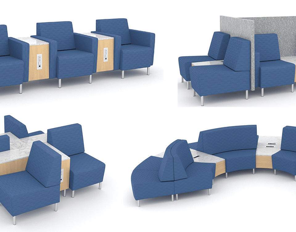Different Sky Aviation Pinwheel seating configurations