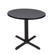 SMALL 30 IN. ROUND X-BASE BREAKROOM TABLE- GREY <FONT COLOR=GREEN>-FREE SHIPPING-</FONT>