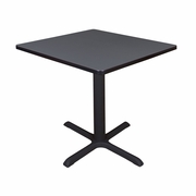 SMALL 30 IN. SQUARE X-BASE BREAKROOM TABLE- GREY <FONT COLOR=GREEN>-FREE SHIPPING-</FONT>