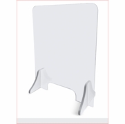 SOCIAL DISTANCING BARRIER SHIELD. ACRYLIC SNEEZE GUARD. SITS ON TOP OF DESK. ERGONOMIC HOME #EH-SHIELD-3024: