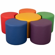 SOFT SEATING FLEXIBLE FLOWER SET FOR CLASSROOMS AND COMMON SPACES - ASSORTED COLORS (18"H) <font color=green>FREE SHIPPING!</font>