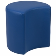 SOFT SEATING FLEXIBLE MOON FOR CLASSROOMS AND COMMON SPACES - 18" SEAT HEIGHT (BLUE) <font color=green>FREE SHIPPING!</font>