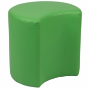 SOFT SEATING FLEXIBLE MOON FOR CLASSROOMS AND COMMON SPACES - 18" SEAT HEIGHT (GREEN) <font color=green>FREE SHIPPING!</font>