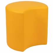 SOFT SEATING FLEXIBLE MOON FOR CLASSROOMS AND COMMON SPACES - 18" SEAT HEIGHT (YELLOW) <font color=green>FREE SHIPPING!</font>