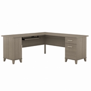 Somerset Collection: Ash Gray L Desk <FONT COLOR=GREEN>-FREE SHIPPING-</FONT>