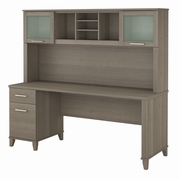 Somerset Collection: Ash Gray Office Desk <FONT COLOR=GREEN>-FREE SHIPPING-</FONT>