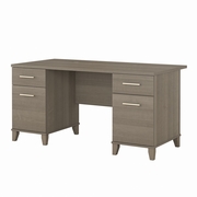 Somerset Collection: Ash Gray Office Desk <FONT COLOR=GREEN>-FREE SHIPPING-</FONT>