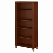 Somerset Collection: Hansen Cherry 5 Shelf Bookcase <FONT COLOR=GREEN>-FREE SHIPPING-</FONT>