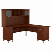 Somerset Collection: Hansen Cherry L Desk <FONT COLOR=GREEN>-FREE SHIPPING-</FONT>