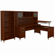 Somerset Collection: Hansen Cherry L Desk <FONT COLOR=GREEN>-FREE SHIPPING-</FONT>