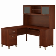 Somerset Collection: Hansen Cherry L Desk <FONT COLOR=GREEN>-FREE SHIPPING-</FONT>
