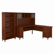 Somerset Collection: Hansen Cherry L Desk <FONT COLOR=GREEN>-FREE SHIPPING-</FONT>