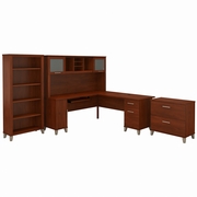 Somerset Collection: Hansen Cherry L Desk <FONT COLOR=GREEN>-FREE SHIPPING-</FONT>