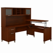 Somerset Collection: Hansen Cherry L Desk <FONT COLOR=GREEN>-FREE SHIPPING-</FONT>