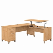 Somerset Collection: Maple Cross L Desk <FONT COLOR=GREEN>-FREE SHIPPING-</FONT>