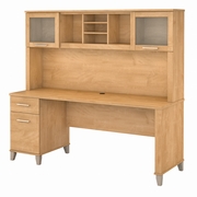 Somerset Collection: Maple Cross Office Desk <FONT COLOR=GREEN>-FREE SHIPPING-</FONT>