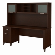 Somerset Collection: Mocha Cherry Office Desk <FONT COLOR=GREEN>-FREE SHIPPING-</FONT>