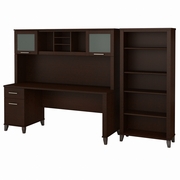 Somerset Collection: Mocha Cherry Office Desk <FONT COLOR=GREEN>-FREE SHIPPING-</FONT>