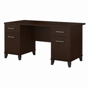 Somerset Collection: Mocha Cherry Office Desk <FONT COLOR=GREEN>-FREE SHIPPING-</FONT>