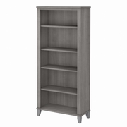 Somerset Collection: Platinum Gray 5 Shelf Bookcase <FONT COLOR=GREEN>-FREE SHIPPING-</FONT>