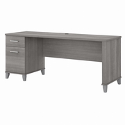 Somerset Collection: Platinum Gray Office Desk <FONT COLOR=GREEN>-FREE SHIPPING-</FONT>