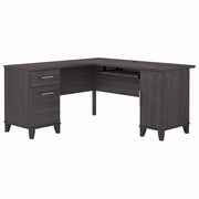 Somerset Collection: Storm Gray L Desk <FONT COLOR=GREEN>-FREE SHIPPING-</FONT>