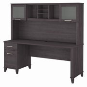 Somerset Collection: Storm Gray Office Desk <FONT COLOR=GREEN>-FREE SHIPPING-</FONT>