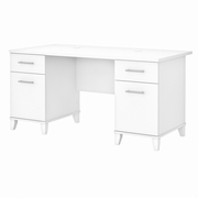 Somerset Collection: White Office Desk <FONT COLOR=GREEN>-FREE SHIPPING-</FONT>