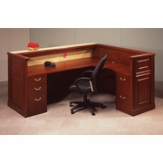 SOMERSET HANDMADE TRADITIONAL RECEPTION DESK: Priced from $22,000 depending on the size and layout.