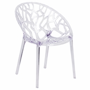 SPECTER SERIES TRANSPARENT STACKING SIDE CHAIR: <font color=green>FREE SHIPPING!</font>