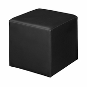 SQUARE STOOL OTTOMAN- BLACK <FONT COLOR=GREEN>-FREE SHIPPING-</FONT>
