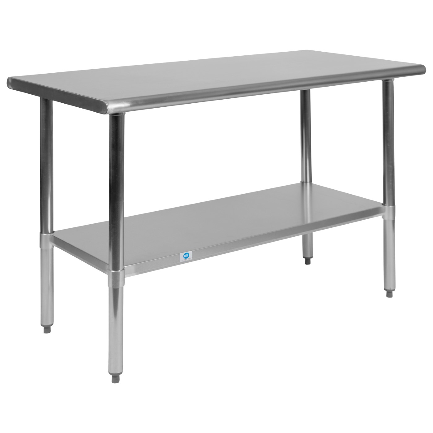 STAINLESS STEEL 18  GAUGE PREP AND WORK TABLE WITH UNDERSHELF - NSF CERTIFIED - 48"W X 24"D X 34.5"H: <font color=green>FREE SHIPPING!</font> STAINLESS STEEL 18  GAUGE PREP AND WORK TABLE WITH UNDERSHELF - NSF CERTIFIED - 48"W X 24"D X 34.5"H: <font color=green>FREE SHIPPING!</font>