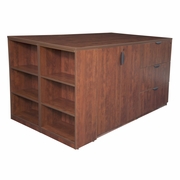 STAND UP 2 STORAGE CABINET/ 2 LATERAL FILE QUAD WITH BOOKCASE END- CHERRY <FONT COLOR=GREEN>-FREE SHIPPING-</FONT>