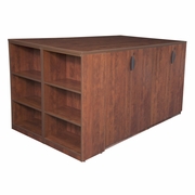STAND UP 2 STORAGE CABINET/ LATERAL FILE/ DESK QUAD WITH BOOKCASE END- CHERRY <FONT COLOR=GREEN>-FREE SHIPPING-</FONT>