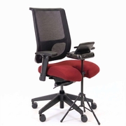 STENO CHAIR FOR COURT REPORTERS W/CUTOUT FOR STENOGRAPH TRIPOD. W/FREE SHIPPING!