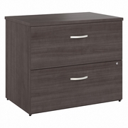STUDIO A 2 DRAWER LATERAL FILE CABINET - ASSEMBLED: STORM GRAY  <FONT COLOR=GREEN>-FREE SHIPPING-</FONT>