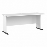 STUDIO A 72W COMPUTER DESK: WHITE <FONT COLOR=GREEN>-FREE SHIPPING-</FONT>