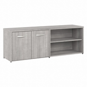 STUDIO A LOW STORAGE CABINET WITH DOORS AND SHELVES: PLATINUM GRAY <FONT COLOR=GREEN>-FREE SHIPPING-</FONT>