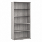 STUDIO A TALL 5 SHELF BOOKCASE: PLATINUM GRAY <FONT COLOR=GREEN>-FREE SHIPPING-</FONT>