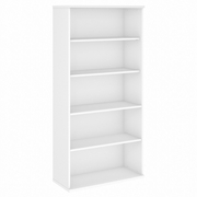 STUDIO C 5 SHELF BOOKCASE: WHITE <FONT COLOR=GREEN>-FREE SHIPPING-</FONT>