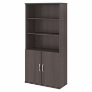 STUDIO C 5 SHELF BOOKCASE WITH DOORS.  <FONT COLOR=GREEN>-FREE SHIPPING-</FONT>