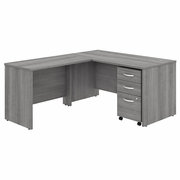 STUDIO C 60W X 30D L SHAPED DESK WITH MOBILE FILE CABINET AND 42W RETURN.  <FONT COLOR=GREEN>-FREE SHIPPING-</FONT> STUDIO C 60W X 30D L SHAPED DESK WITH MOBILE FILE CABINET AND 42W RETURN.  <FONT COLOR=GREEN>-FREE SHIPPING-</FONT>