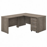 STUDIO C 60W X 30D L SHAPED DESK WITH MOBILE FILE CABINET AND 42W RETURN: MODERN HICKORY  <FONT COLOR=GREEN>-FREE SHIPPING-</FONT> STUDIO C 60W X 30D L SHAPED DESK WITH MOBILE FILE CABINET AND 42W RETURN: MODERN HICKORY  <FONT COLOR=GREEN>-FREE SHIPPING-</FONT>