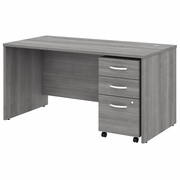 STUDIO C 60W X 30D OFFICE DESK WITH MOBILE FILE CABINET.  <FONT COLOR=GREEN>-FREE SHIPPING-</FONT>