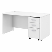 STUDIO C 60W X 30D OFFICE DESK WITH MOBILE FILE CABINET.  <FONT COLOR=GREEN>-FREE SHIPPING-</FONT>
